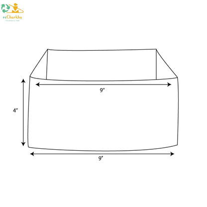 reCharkha Upcycled Handwoven Collapsible Storage Box Small