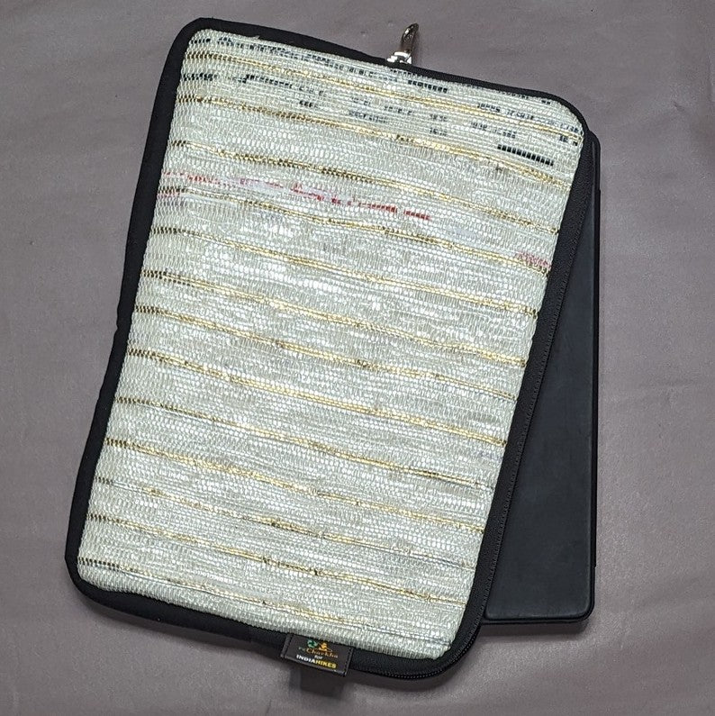 Clear plastic Gold thin stripes Tablet Sleeve TS0624-008 PS_W