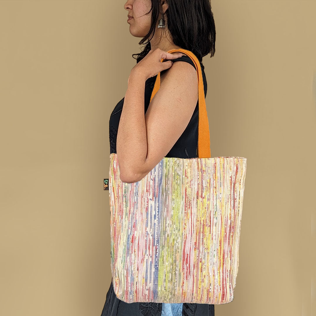 Multicolored Upcycled Handwoven Shop N Go (SNG0724-004) PS_W