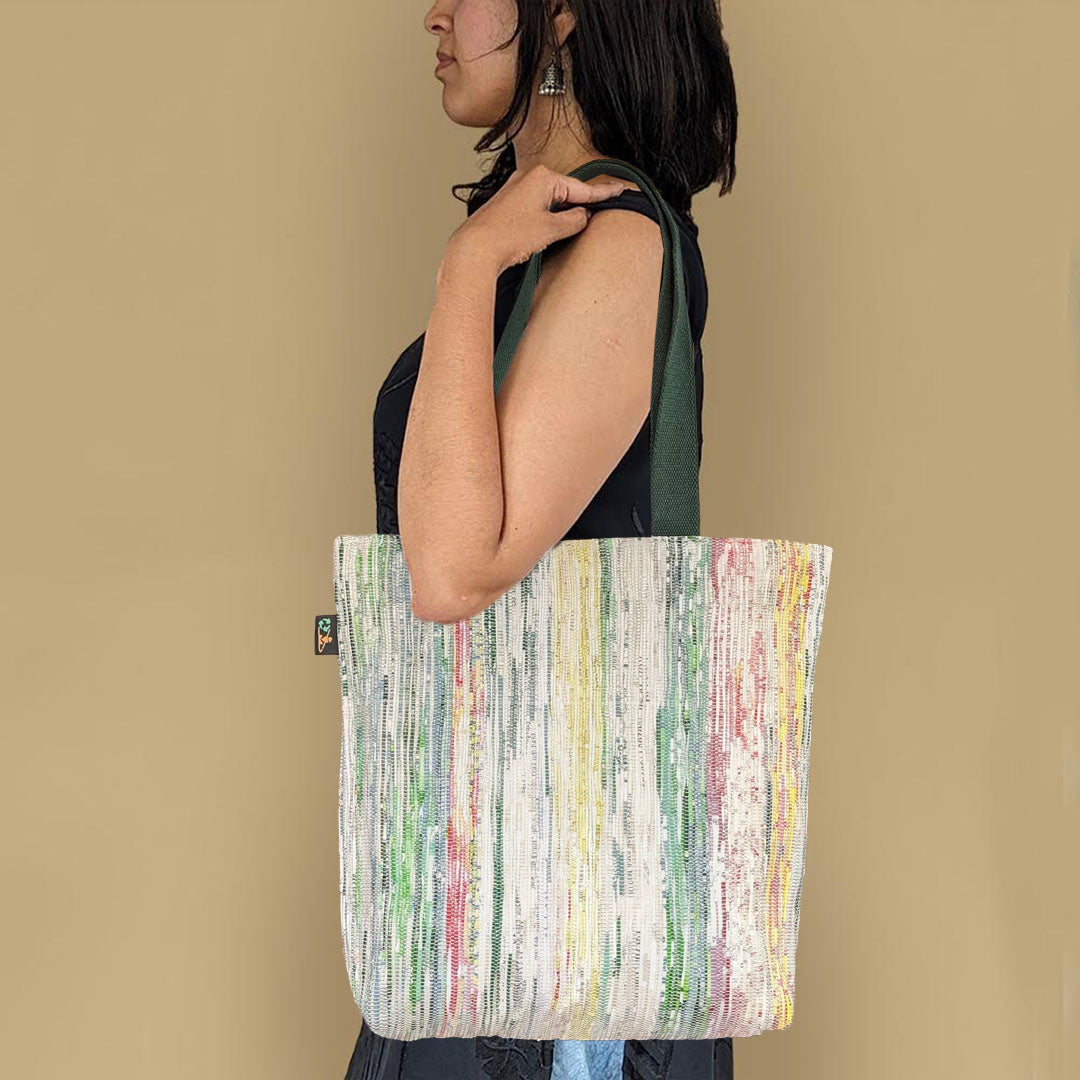Multicolored Upcycled Handwoven Shop N Go (SNG0724-016) PS_W