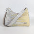 Shimmery Silver White Yellow Designer Upcycled Handwoven Baguette Bag (BTBD1124-004) PS_W