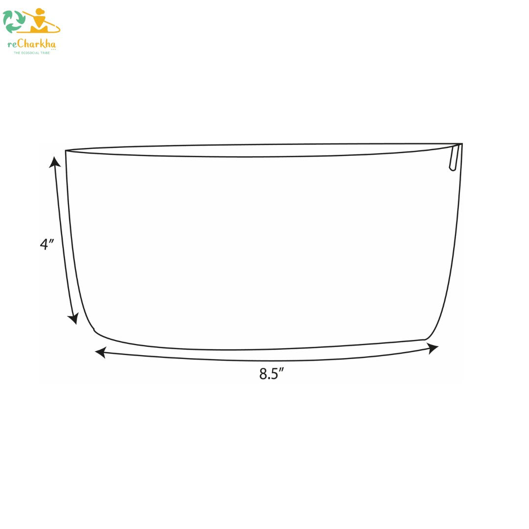 reCharkha Upcycled Handwoven Pencil Pouch Dimensions